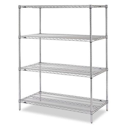 Chrome Racking - Olympic®,  Stationary Unit - 1895mm High,5 x Shelves - Shelf Size 1524 x 610mm