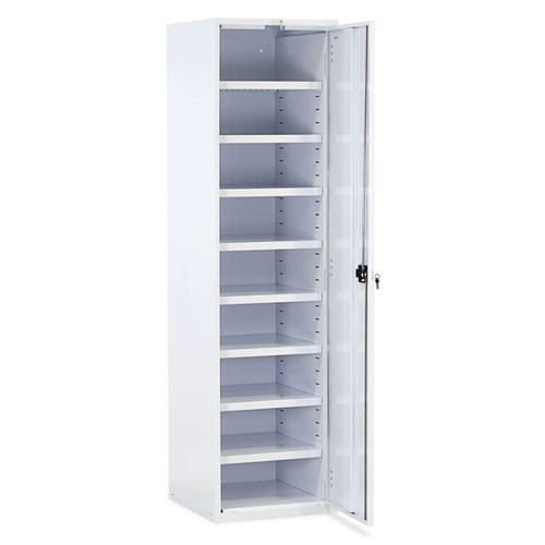Storage Cupboards - Single Door, 1870mm High, Shelves