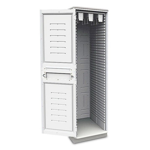 Polymer Mobile & Stationary Catheter Storage Units - Double, Tambour Doors, 360 x Catheters