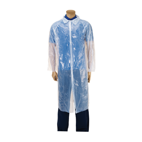Disposable Plastic Visitor Coats (One Size) (Pack of 500)