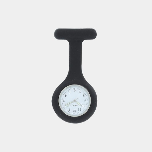 Fob Watch Silicone  (Black) 2 Year Battery Guarantee