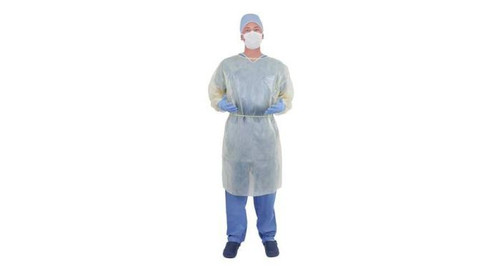 PPE Category III Bilaminate Impervious Isolation Gown, Large (Pack of 10)