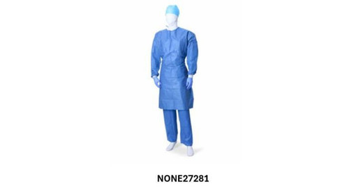 Sterile SMS Isolation Gown Blue, X-Large
