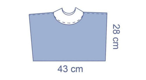 Spunlace Collar Cover Blue, One Size Fits Most
