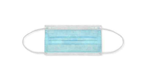 Paediatric Procedural Facemask White with pattern, Child Size