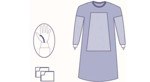 OPS Eclipse Fabric-Reinforced Surgical Gown with Thumb Loops XL