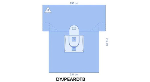 OPS™ Ultimate Arthroscopy T-Drape 2 with Pouch 231 x 315 CM