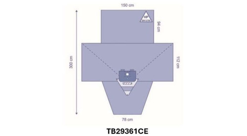 OPS™ Ultimate TUR Drape with Pouch 150/260 x 300 CM