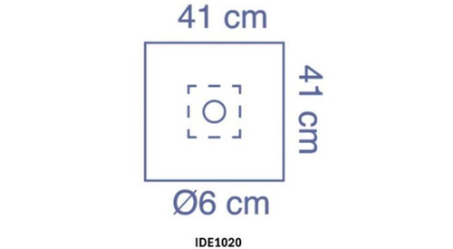 Invisishield Clear Adhesive Circular Aperture Drape 41 x 41 cm, fen diam 6 cm
