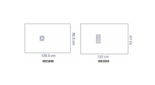 Invisishield Clear Adhesive Oval Aperture Drape 82.5 x 129.5 cm, adh fen 5x7 cm
