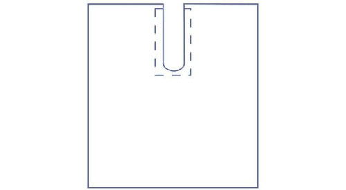 Invisishield Sterile Clear Split Drape with U-Shaped Fenestration 122 x 180 cm, adh split 15 x 48 cm
