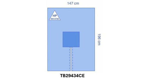 OPS™ Ultimate Reinforced Split Drape with Adhesive 25 x 71 CM