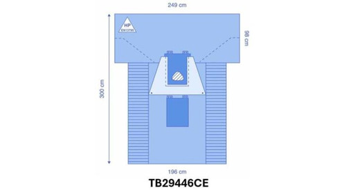 OPS™ Ultimate C-Section Drape with U-Pouch and Full Incise Film 249 x 300 CM