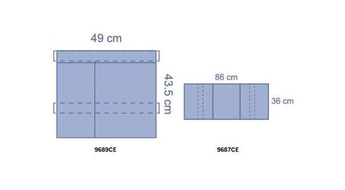 Eclipse Non-Woven Instrument 2-Compartment Pouch 49 x 43.5 cm
