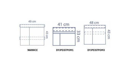 Invisishield Clear Instrument 2-Compartment Pouch 49 x 43 cm