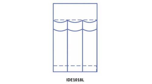 Invisishield Clear Laparoscopy Instrument 3-Compartment Pouch 46 x 25 cm
