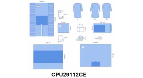 OPS™ Ultimate Reinforced Split Drape and Gown Pack 2
