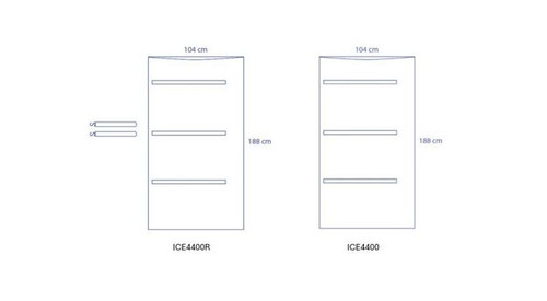 Universal Half-Coverage C-Arm Cover 104 x 188 cm, 3 adh straps, 2 elastic bands