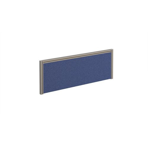 Straight fabric desktop screen 1000mm x 380mm - made to order fabric with silver aluminium frame BAND D