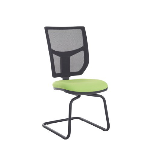 Altino mesh back visitors chair with no arms and chrome base - made to order