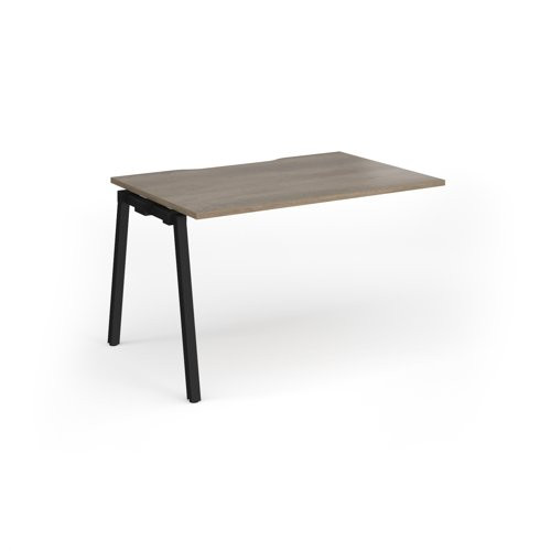 Connex Angled 1200 x 800 x 725mm Single Add On Bay - Black Frame / Nebraska Oak Top