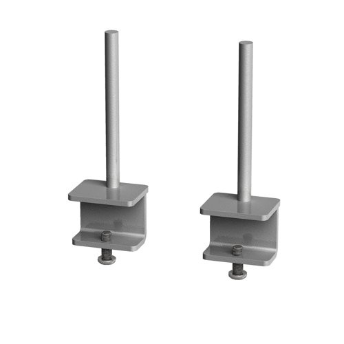 Fabric screen brackets for single desks or runs of Adapt and Fuze single desks (pair) - silver