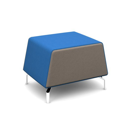 Alban single foot stool with chrome legs