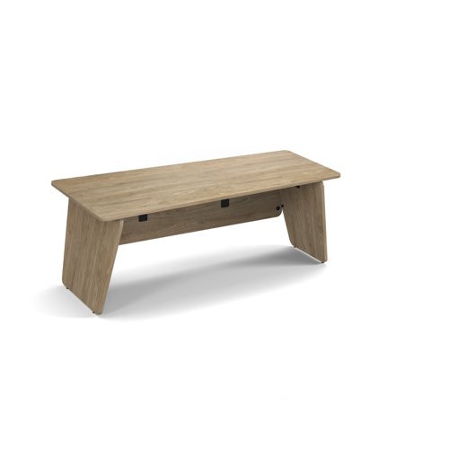 Anson executive desk with panel end legs 2000mm x 1000mm with modesty panel - Barcelona walnut