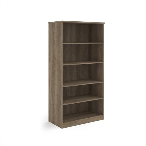Deluxe bookcase 2000mm high with 4 shelves - Nebraska Oak