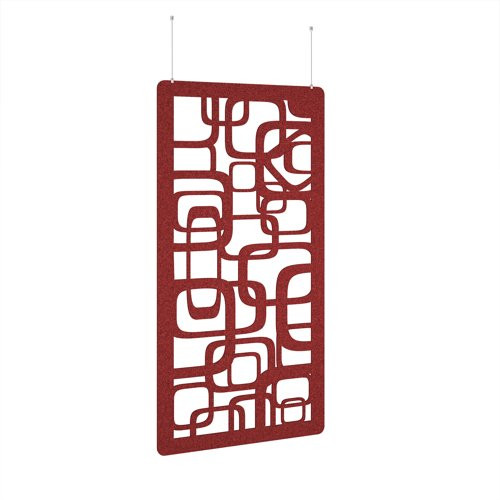 Bygone Hanging Panel 1200w - Pure Red
