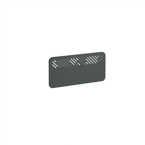 Chevron Acoustic Desktop Screen 800w - Moonlight Grey