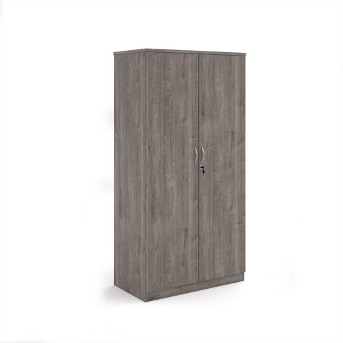 Systems double door cupboard 2000mm high - Grey Oak