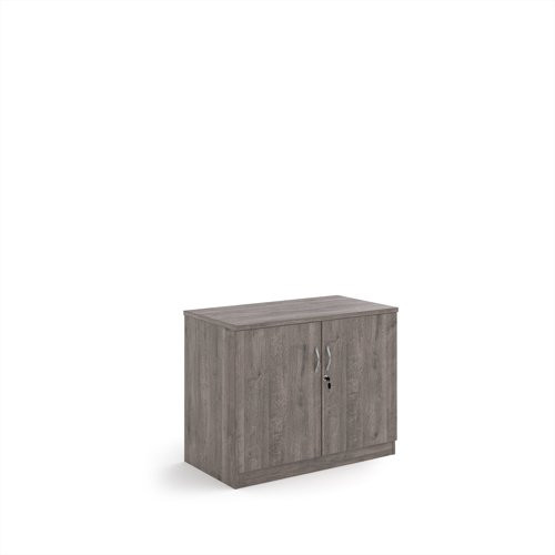 Systems double door cupboard 800mm high - Grey Oak