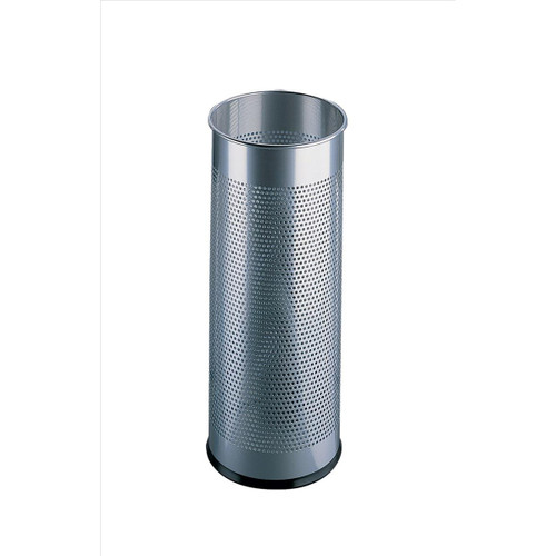 Durable Umbrella Stand Tubular Steel Perforated 28.5 Litre Capacity 280x635mm Silver Ref 3350/23