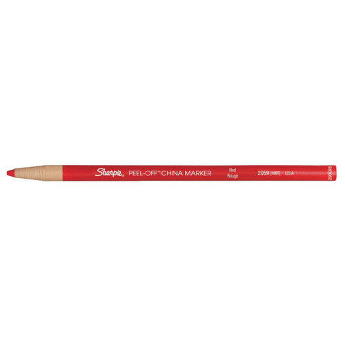 Sharpie China Wax Marker Pencil Peel-off Unwraps to Sharpen Red Ref S0305081 [Pack 12]