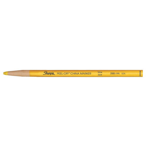 Sharpie China Wax Marker Pencil Peel-off Unwraps to Sharpen Yellow Ref S0305101 [Pack 12]