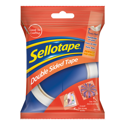 Sellotape Double Sided Tape 25mm x 33m Ref 1447052 [Pack 6]