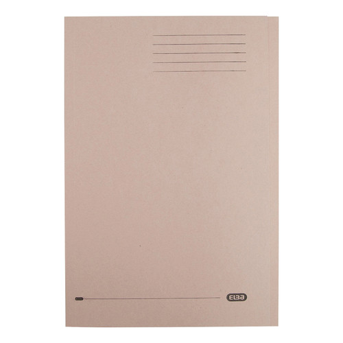 Elba Foolscap Square Cut Folder Recycled Mediumweight 285gsm Manilla Buff Ref 100090216 [Pack 100]