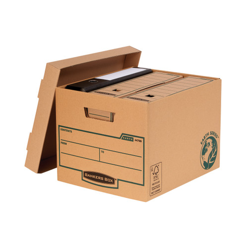 Bankers Box by Fellowes FSC Earth Series Standard Storage Box Heavy-duty Brown Ref 4479901 [Pack 10]