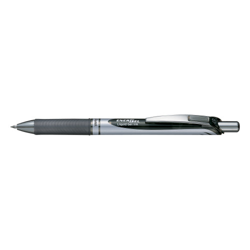 Pentel EnerGel XM Retractable 0.7mm Tip 0.35mm Line Black Ref BL77-A [Pack 12]