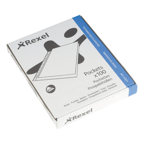 Rexel Superfine Pocket Multipunched Polypropylene Top-opening 43 Micron A4 Clear Ref 11040 [Pack 100]