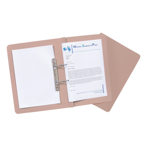 Guildhall Transfer Spring Files Heavyweight 315gsm Foolscap Buff Ref 348-BUFZ [Pack 50]