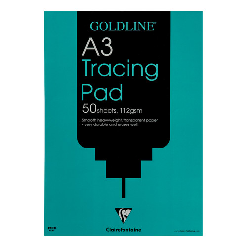 Goldline Heavyweight Tracing Pad 112gsm Acid-free Paper 50 Sheets A3 Ref GPT3A3Z [Pack 5]