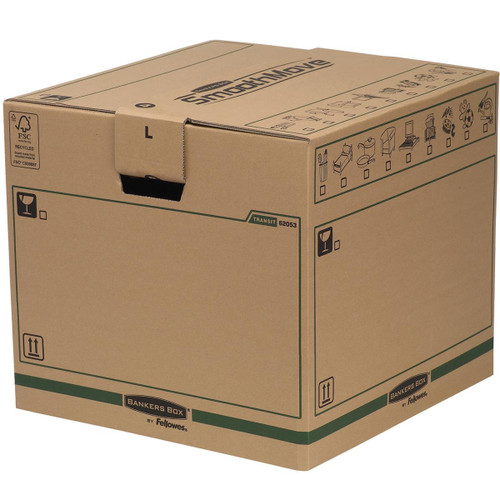 Fellowes Smooth Move Bankers Box Removal Boxes Large 457x457x406mm Ref 6205301 [Pack 5]