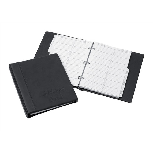 Telephone Index Book Binder with Matching A-Z Index and 20 Sheets A5 Black