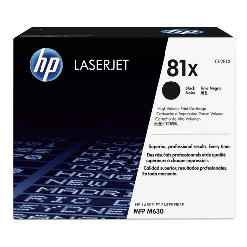 HP 81X Black LaserJet Toner Cartridge Page Life 25000pp Black Ref CF281X