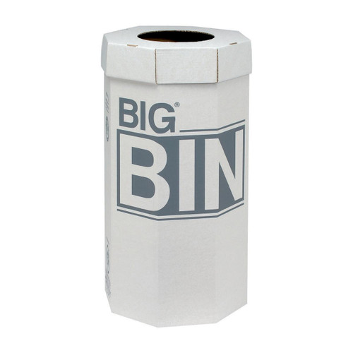 Acorn Large Bin Flat Packed Recycled Board Material 160 Litres 450x900mm White Ref 142958 [Pack 5]