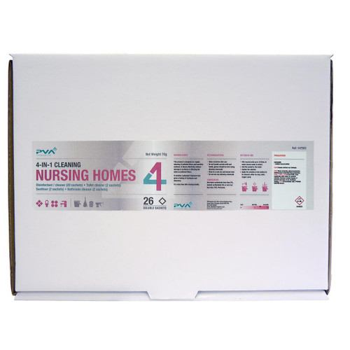 PVA Nursing Homes Cleaning Sachets Mixed Pack PK26 Ref C2