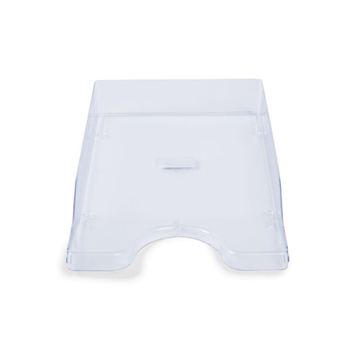 Glass Clear Letter Tray High-Impact Polystyrene for A4/Foolscap W258xD350xH66mm Clear