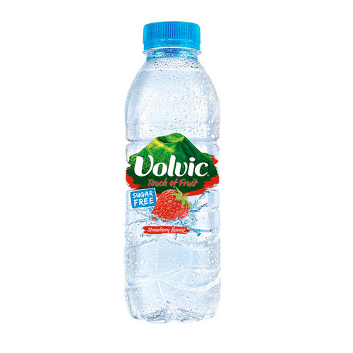 Volvic Natural Mineral Water Strawberry Still SF Plastic Bottle 500ml Ref 122440 [Pack 12]